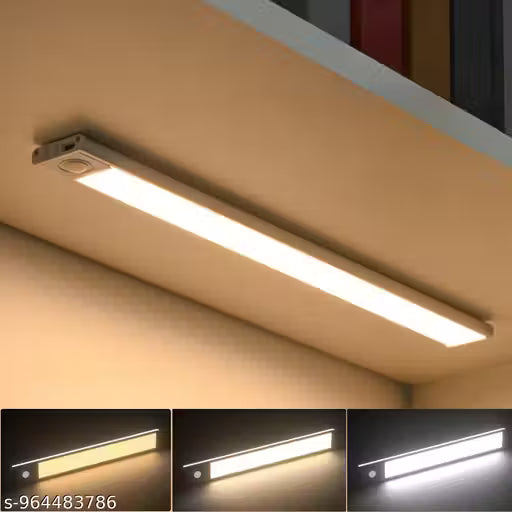 (20 CM) LED Cabinet Lights, Motion Sensor Under Closet Light, Rechargeable Battery with Stepless Dimming, Magnetic Install for Cupboard, Kitchen, Wardrobe, Counter, Stairs, Kitchen - 20cm(Pack of 1)