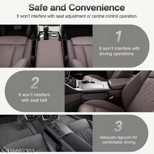 Universal Car Seat Gap Storage Organizer – Leather Side Pocket for Phone, Wallet, Cards & Car Keys
