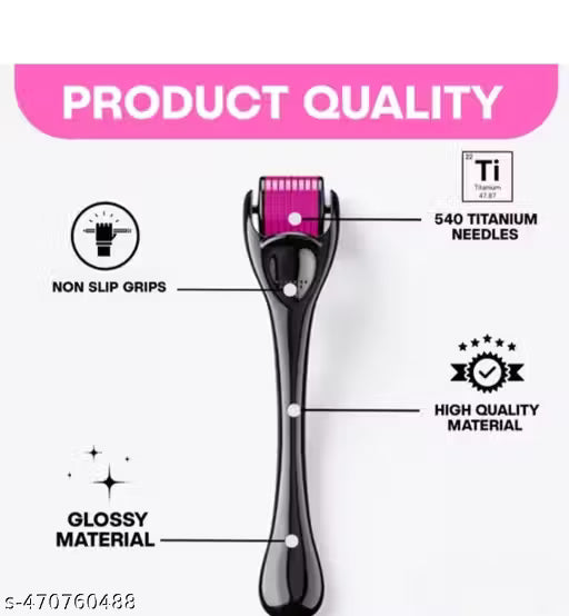 Premium Derma Roller 0.5mm 540 Micro Needles For Hair Growth, Acne Scars Removal (1 g)