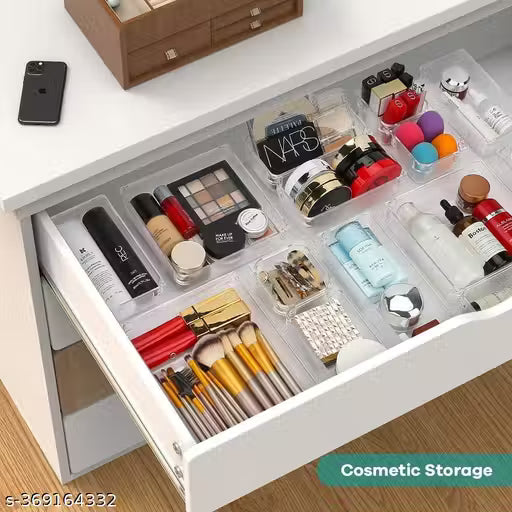 Kepzell 16 Pcs Drawer Divider Trays for Makeup, Jewelries, cosmetics, Utensils in Bedroom Dresser, Office and Kitchen & bathroom