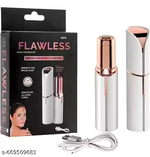 Facial Hair Remover Machine for Women - Face, Chin, Cheek, Eyebrow, Upper Lip Hair Remover, USB RECHARGEABLE Epilator Machine (White)