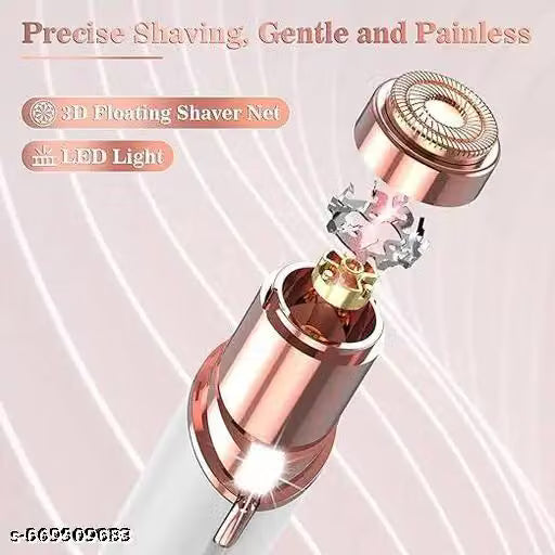 Facial Hair Remover Machine for Women - Face, Chin, Cheek, Eyebrow, Upper Lip Hair Remover, USB RECHARGEABLE Epilator Machine (White)