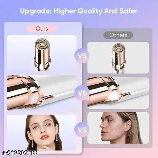 Facial Hair Remover Machine for Women - Face, Chin, Cheek, Eyebrow, Upper Lip Hair Remover, USB RECHARGEABLE Epilator Machine (White)