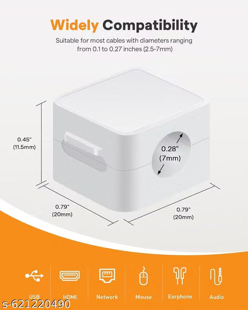 Magnetic Cable Clips, Cord Organizer Holder, for Desk Cable Management, Adhesive Wire Keeper for Desk in Bedroom Living Room Kichen Office and for Car (White-3 pcs)