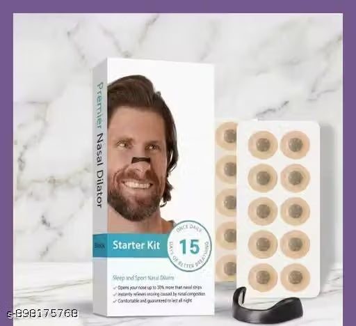 Magnetic Nose Strips for Breathing & Snoring Support | Nasal Dilator Strips for Men | Reusable Anti Snoring Nose Clip for Better Airflow During Sleep | Easy Night Use