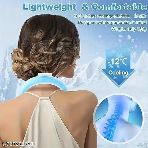 J R K Instant Cooling Neck Ring for Summer Heat Relief, Reusable Ice Gel Collar for Neck Cooling, Lightweight & Comfortable Wearable Cooling Band for Travel, Office, Outdoor & Sports Use