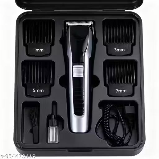 538 Trending Professional Rechargeable Hair Clipper and Trimmer Trimmer 45 min Runtime 4 Length Settings (Black)