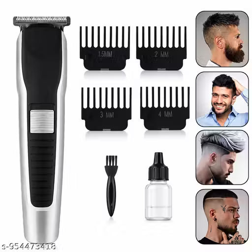 538 Trending Professional Rechargeable Hair Clipper and Trimmer Trimmer 45 min Runtime 4 Length Settings (Black)